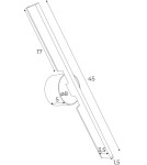 Kinkiety nowoczesne - Maxlight Kinkiet Merano II Złoty W0347 - product 5