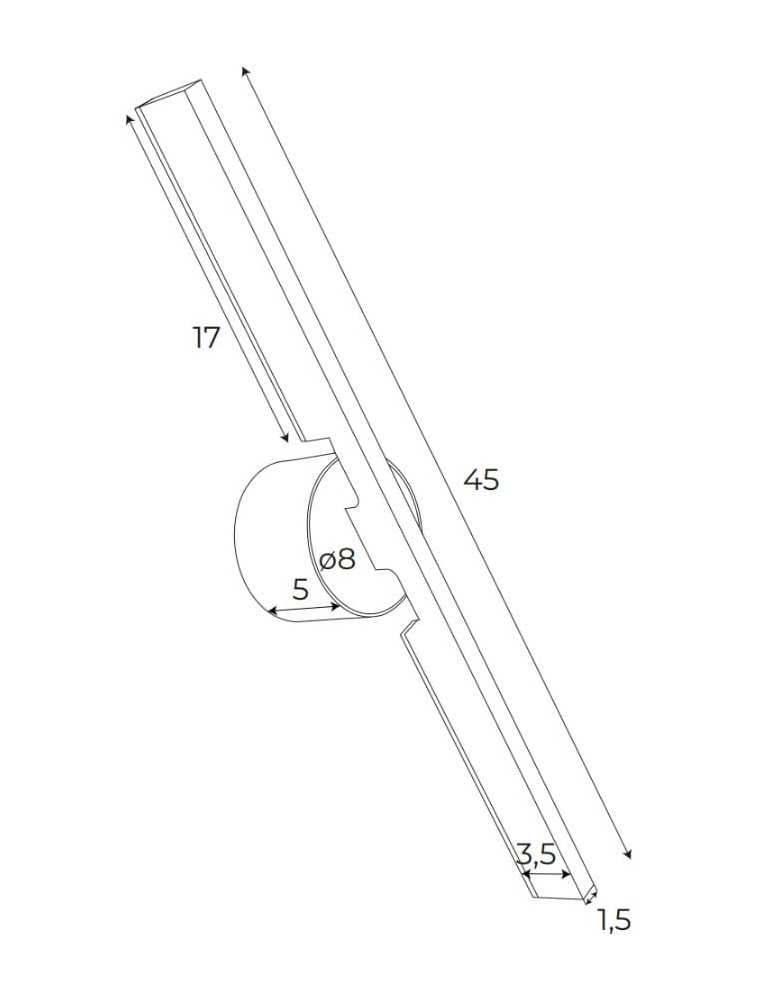 Maxlight Kinkiet Merano II Złoty W0347