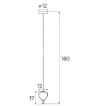 Lampy wiszące pojedyncze - Maxlight Lampa Wisząca Palloncini 1 Amber Glass P0575 - product 3