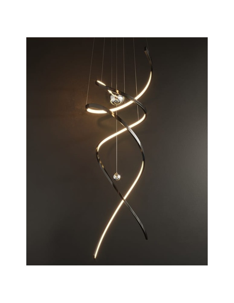 Maxlight Lampa Wisząca Ritz Polished Black P0500D