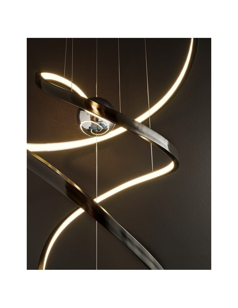 Maxlight Lampa Wisząca Ritz Polished Black P0500D