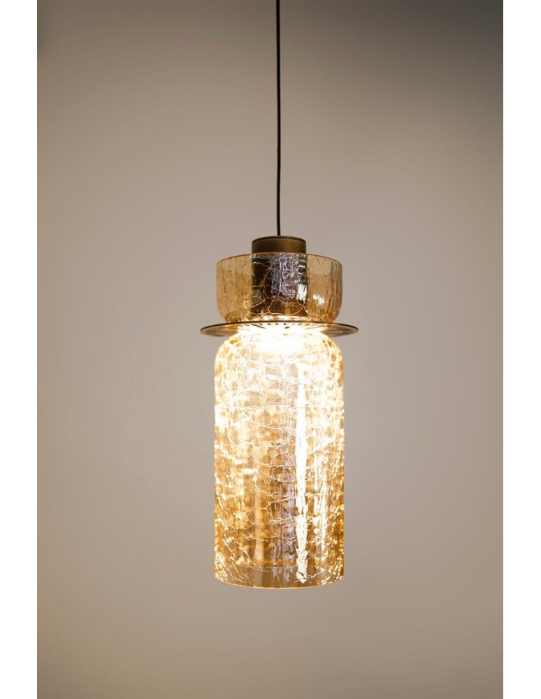 Lampy wiszące pojedyncze - Maxlight Lampa Wisząca Signature B Amber Glass P0602 - product kolory-swiatla.pl 5