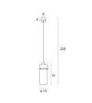 Lampy wiszące pojedyncze - Maxlight Lampa Wisząca Signature B Amber Glass P0602 - product 6
