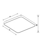 Lampy sufitowe kwadratowe - Zuma Line LINE SIERRA LED 60W 3900lm 4000K 12100005-SL Sufitowa - product 2