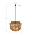 Dijk Lampa Wisząca w Stylu Boho 46x46x35cm Kolor Naturalny 55698-017 Dijk Lampa Wisząca w Stylu Boho 46x46x35cm Kolor Naturalny 55698-017