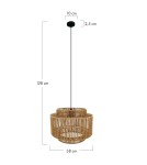 Lampy wiszące boho - Dijk Lampa Wisząca w Stylu Boho 38x38x28cm Kolor Naturalny 55697-017 - product 8