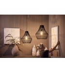 Dijk Lampa Wisząca Bambusowa w Stylu Boho 38x38x42cm Kolor Czarny 55703-074 Dijk Lampa Wisząca Bambusowa w Stylu Boho 38x38x42cm Kolor Czarny 55703-074