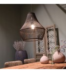 Dijk Lampa Wisząca Bambusowa w Stylu Boho 38x38x42cm Kolor Czarny 55703-074 Dijk Lampa Wisząca Bambusowa w Stylu Boho 38x38x42cm Kolor Czarny 55703-074