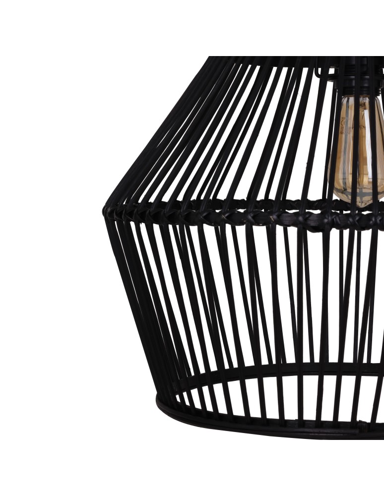 Dijk Lampa Wisząca Bambusowa w Stylu Boho 38x38x42cm Kolor Czarny 55703-074 Dijk Lampa Wisząca Bambusowa w Stylu Boho 38x38x42cm Kolor Czarny 55703-074