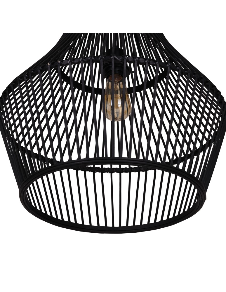 Dijk Lampa Wisząca Bambusowa w Stylu Boho 38x38x42cm Kolor Czarny 55703-074 Dijk Lampa Wisząca Bambusowa w Stylu Boho 38x38x42cm Kolor Czarny 55703-074