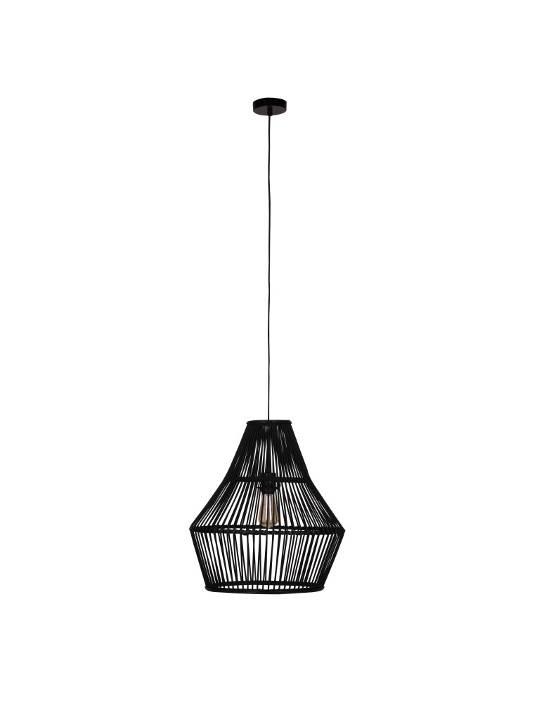Dijk Lampa Wisząca Bambusowa w Stylu Boho 38x38x42cm Kolor Czarny 55703-074 Dijk Lampa Wisząca Bambusowa w Stylu Boho 38x38x42cm Kolor Czarny 55703-074