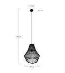 Dijk Lampa Wisząca Bambusowa w Stylu Boho 38x38x42cm Kolor Czarny 55703-074 Dijk Lampa Wisząca Bambusowa w Stylu Boho 38x38x42cm Kolor Czarny 55703-074
