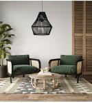 Dijk Lampa Wisząca Bambusowa w Stylu Boho 46x46x50cm Kolor Czarny 55704-074 Dijk Lampa Wisząca Bambusowa w Stylu Boho 46x46x50cm Kolor Czarny 55704-074