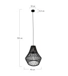 Dijk Lampa Wisząca Bambusowa w Stylu Boho 46x46x50cm Kolor Czarny 55704-074 Dijk Lampa Wisząca Bambusowa w Stylu Boho 46x46x50cm Kolor Czarny 55704-074