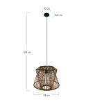 Dijk Lampa Wisząca Bambusowa w Stylu Boho 38x38x32cm Kolor Naturalny 55705-017 Dijk Lampa Wisząca Bambusowa w Stylu Boho 38x38x32cm Kolor Naturalny 55705-017
