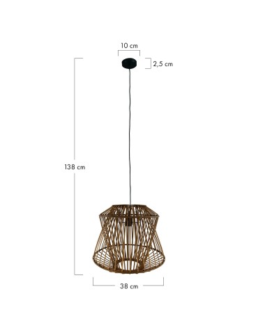 Dijk Lampa Wisząca Bambusowa w Stylu Boho 38x38x32cm Kolor Naturalny 55705-017 - product 2