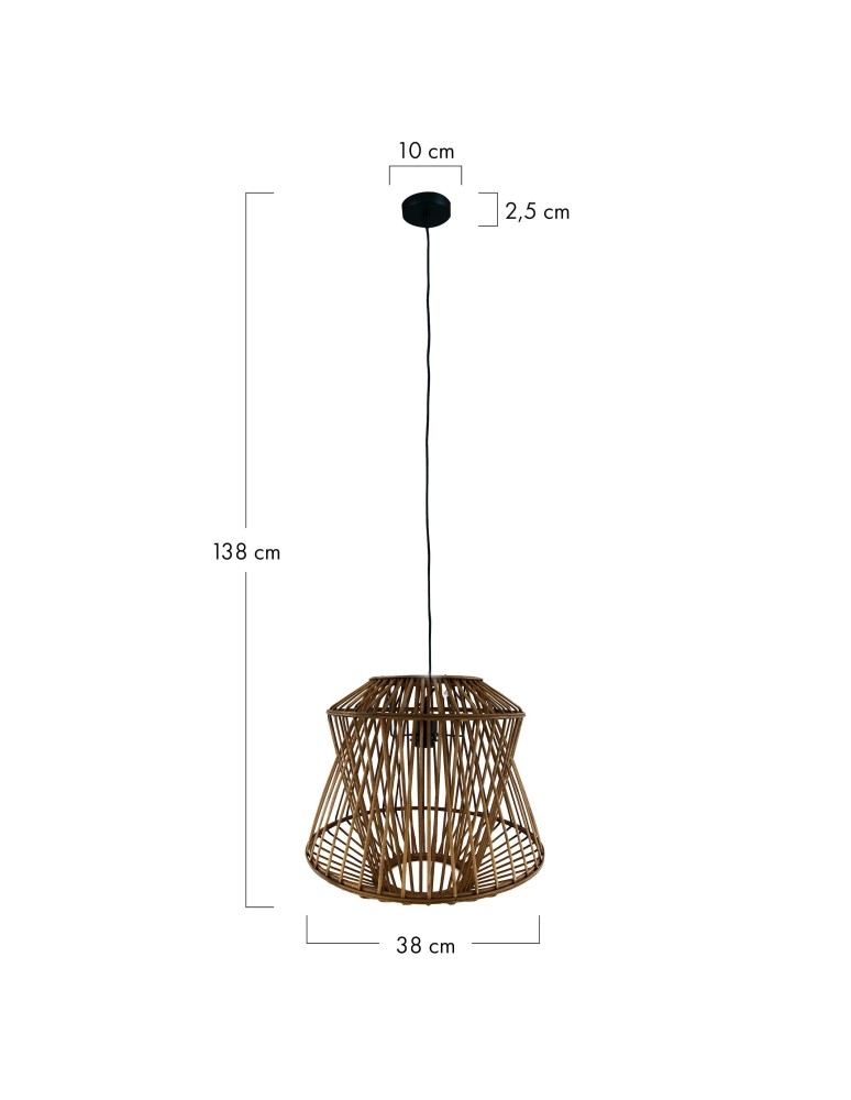 Dijk Lampa Wisząca Bambusowa w Stylu Boho 38x38x32cm Kolor Naturalny 55705-017 Dijk Lampa Wisząca Bambusowa w Stylu Boho 38x38x32cm Kolor Naturalny 55705-017