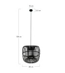 Dijk Lampa Wisząca Bambusowa w Stylu Boho 38x38x32cm Kolor Czarny 55707-074 Dijk Lampa Wisząca Bambusowa w Stylu Boho 38x38x32cm Kolor Czarny 55707-074