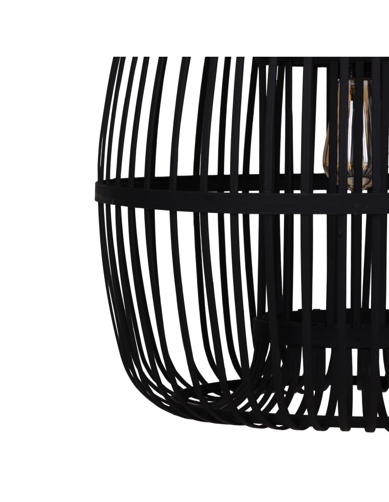 Dijk Lampa Wisząca Bambusowa w Stylu Boho 46x46x40cm Kolor Czarny 55708-074 Dijk Lampa Wisząca Bambusowa w Stylu Boho 46x46x40cm Kolor Czarny 55708-074