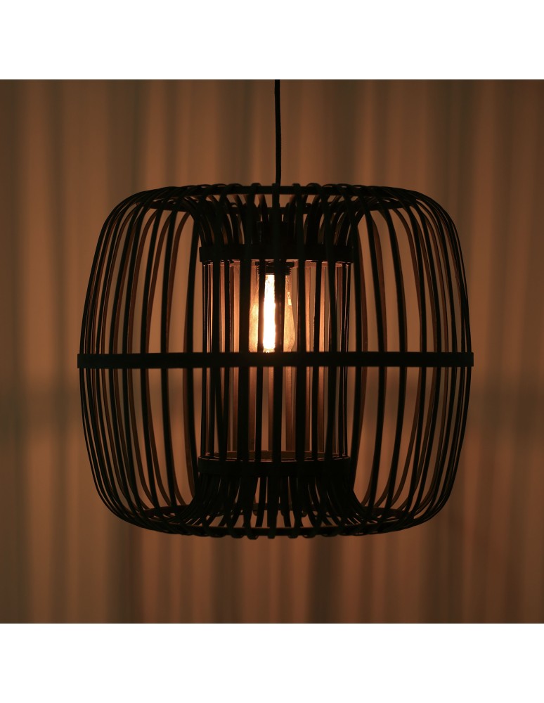 Dijk Lampa Wisząca Bambusowa w Stylu Boho 46x46x40cm Kolor Czarny 55708-074 Dijk Lampa Wisząca Bambusowa w Stylu Boho 46x46x40cm Kolor Czarny 55708-074
