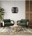 Dijk Lampa Wisząca Bambusowa w Stylu Boho 46x46x40cm Kolor Czarny 55708-074 Dijk Lampa Wisząca Bambusowa w Stylu Boho 46x46x40cm Kolor Czarny 55708-074