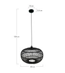 Dijk Lampa Wisząca Bambusowa w Stylu Boho 38x38x27cm Kolor Czarny 55715-074 Dijk Lampa Wisząca Bambusowa w Stylu Boho 38x38x27cm Kolor Czarny 55715-074