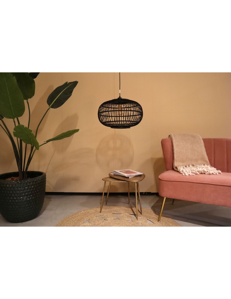 Dijk Lampa Wisząca Bambusowa w Stylu Boho 38x38x27cm Kolor Czarny 55715-074 Dijk Lampa Wisząca Bambusowa w Stylu Boho 38x38x27cm Kolor Czarny 55715-074