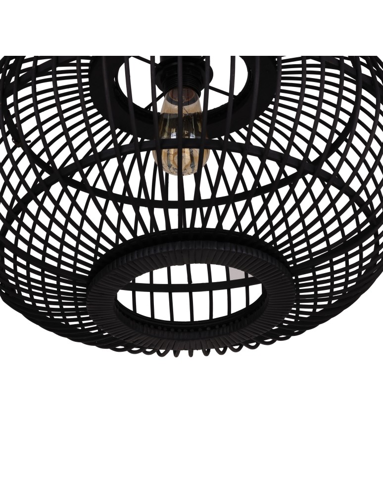 Dijk Lampa Wisząca Bambusowa w Stylu Boho 38x38x27cm Kolor Czarny 55715-074 Dijk Lampa Wisząca Bambusowa w Stylu Boho 38x38x27cm Kolor Czarny 55715-074