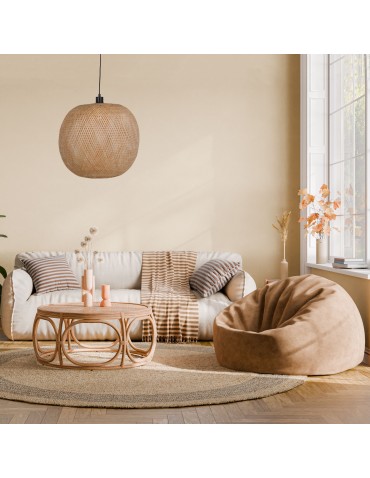 Dijk Lampa Wisząca Bambusowa w Stylu Boho 38x38x35cm Kolor Naturalny 55857-017