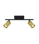 Lampy sufitowe regulowane - spoty - Italux Tris Reflektorek/Spot 2xGU10 10W Czarny, złoty SPL-46829-2-BK-GD - product 1