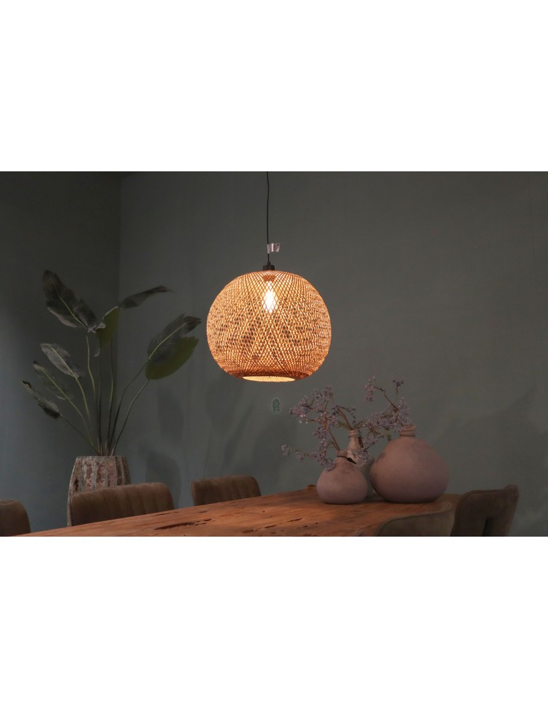 Dijk Lampa Wisząca Bambusowa w Stylu Boho 46x46x43cm Kolor Naturalny 55858-017 Dijk Lampa Wisząca Bambusowa w Stylu Boho 46x46x43cm Kolor Naturalny 55858-017