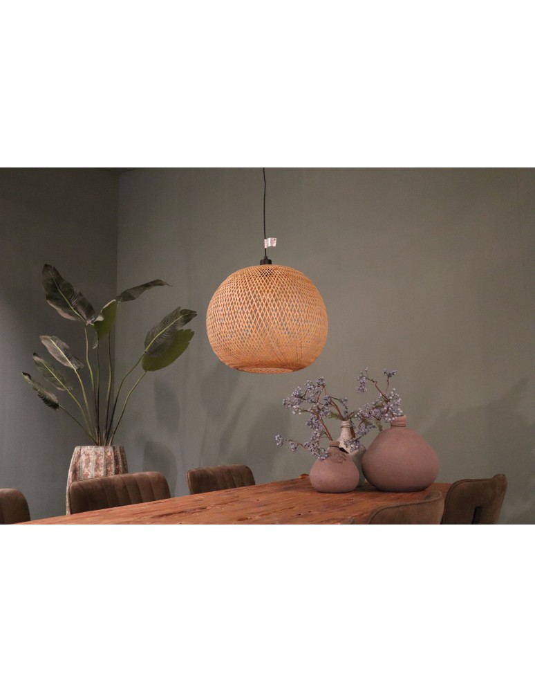 Dijk Lampa Wisząca Bambusowa w Stylu Boho 46x46x43cm Kolor Naturalny 55858-017 Dijk Lampa Wisząca Bambusowa w Stylu Boho 46x46x43cm Kolor Naturalny 55858-017