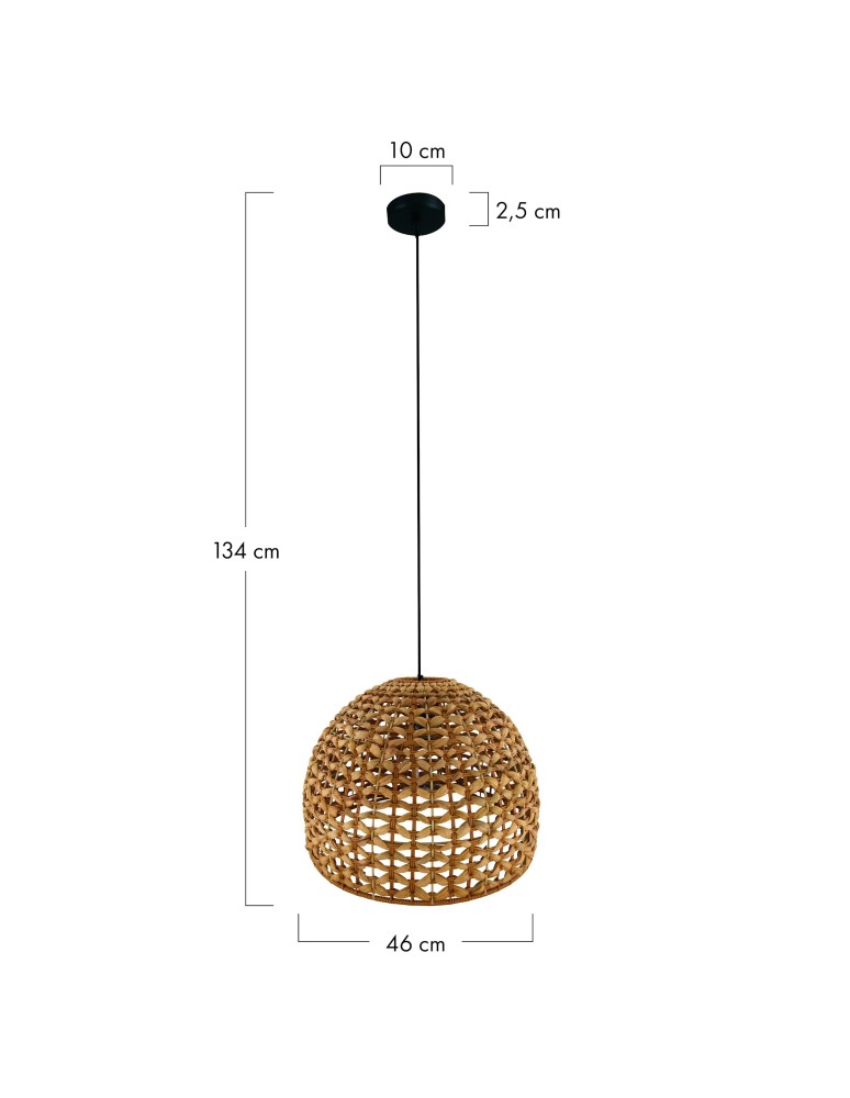 Dijk Lampa Wisząca w Stylu Boho 46x46x34cm Kolor Naturalny 55874-017 Dijk Lampa Wisząca w Stylu Boho 46x46x34cm Kolor Naturalny 55874-017