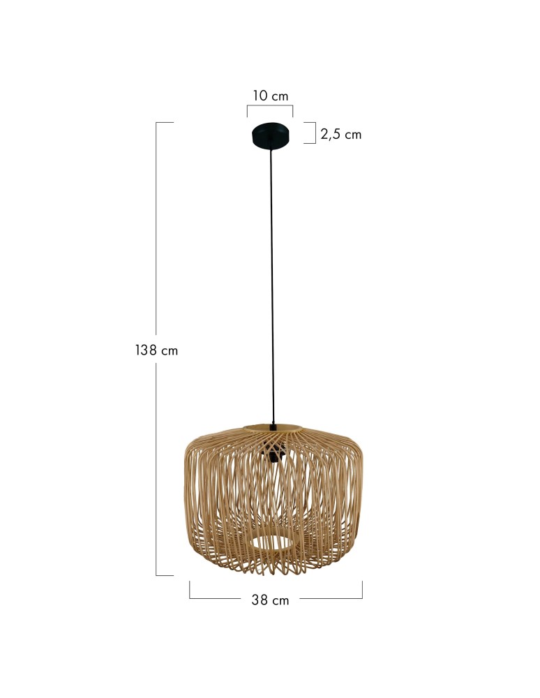 Dijk Lampa Wisząca Bambusowa w Stylu Boho 38x38x28cm Kolor Naturalny 55877-017 Dijk Lampa Wisząca Bambusowa w Stylu Boho 38x38x28cm Kolor Naturalny 55877-017