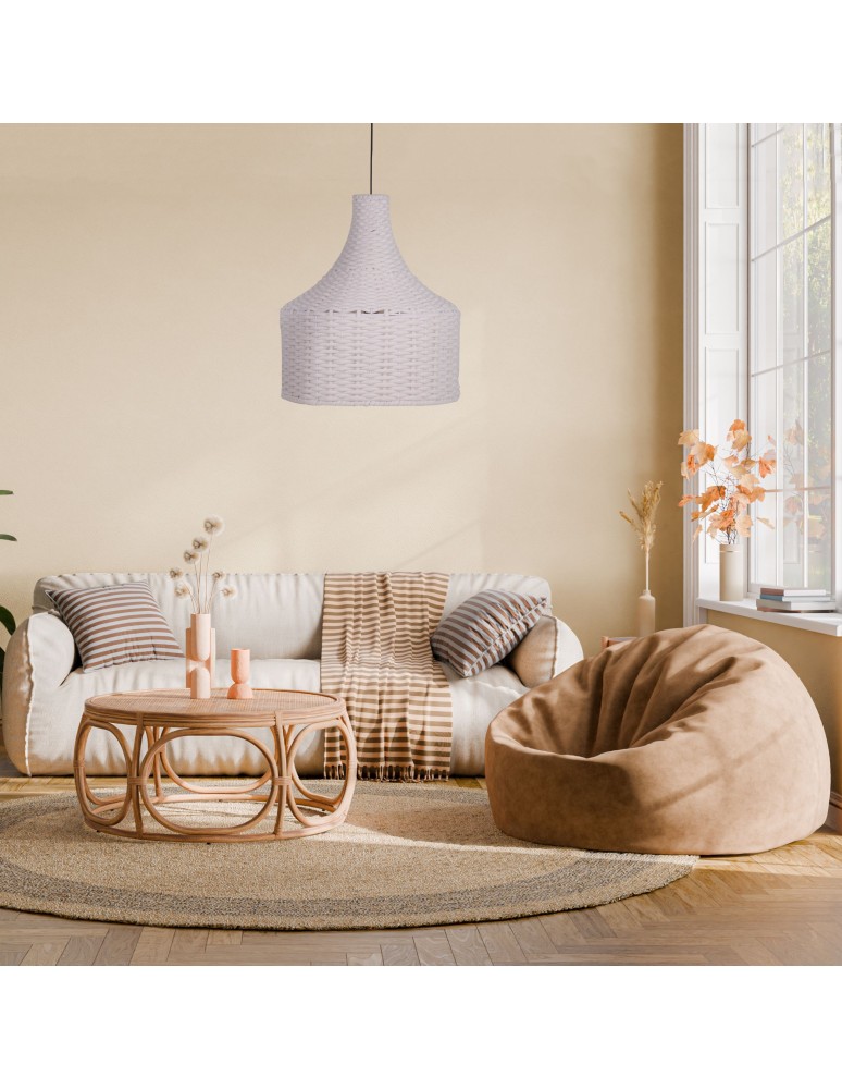 Dijk Lampa Wisząca Bawełniana 46x46x50cm Kolor Biały 102393 Dijk Lampa Wisząca Bawełniana 46x46x50cm Kolor Biały 102393