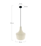 Dijk Lampa Wisząca Bawełniana 46x46x50cm Kolor Biały 102393 Dijk Lampa Wisząca Bawełniana 46x46x50cm Kolor Biały 102393