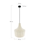 Dijk Lampa Wisząca Bawełniana 46x46x50cm Kolor Biały 102393 Dijk Lampa Wisząca Bawełniana 46x46x50cm Kolor Biały 102393