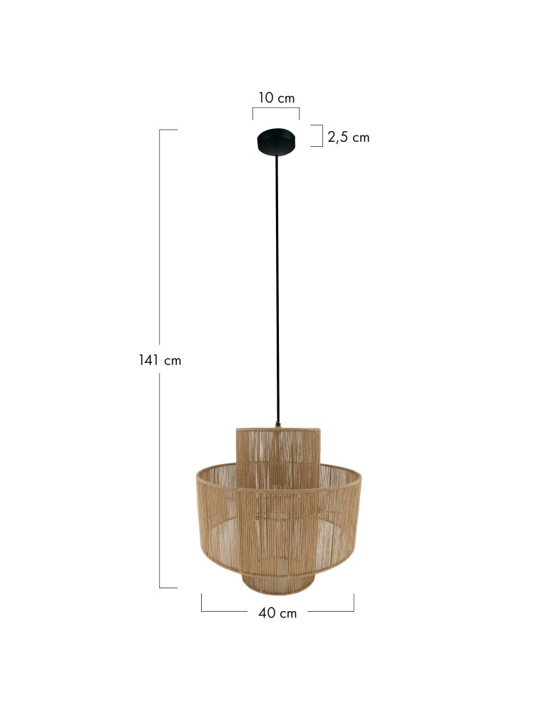Dijk Lampa Wisząca w Stylu Boho 40x40x41cm Kolor Naturalny 104665 Dijk Lampa Wisząca w Stylu Boho 40x40x41cm Kolor Naturalny 104665