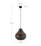 Dijk Lampa z Metalu 31.5x31.5x27.5cm Kolor Czarny 102745 Dijk Lampa z Metalu 31.5x31.5x27.5cm Kolor Czarny 102745
