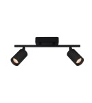 Lampy sufitowe regulowane - spoty - Italux Tris Reflektorek/Spot 2xGU10 10W Czarny piaskowany SPL-46829-2-BK - product 1