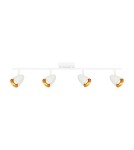 Lampy sufitowe regulowane - spoty - Italux Tino Reflektorek/Spot 4xGU10 10W Biały, złoty SPL-36748-4-WH-GD - product 1