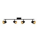 Lampy sufitowe regulowane - spoty - Italux Tino Reflektorek/Spot 4xGU10 10W Czarny, złoty SPL-36748-4-BK-GD - product 1