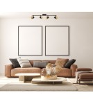 Lampy sufitowe regulowane - spoty - Italux Tino Reflektorek/Spot 4xGU10 10W Czarny, złoty SPL-36748-4-BK-GD - product 2