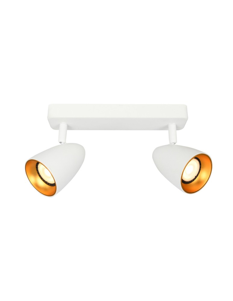 Italux Tino Reflektorek/Spot 2xGU10 10W Biały, złoty SPL-36748-2-WH-GD