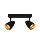 Lampy sufitowe regulowane - spoty - Italux Tino Reflektorek/Spot 2xGU10 10W Czarny, złoty SPL-36748-2-BK-GD - product 1