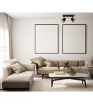Lampy sufitowe regulowane - spoty - Italux Tino Reflektorek/Spot 2xGU10 10W Czarny, złoty SPL-36748-2-BK-GD - product 2