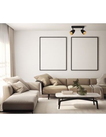 Italux Tino Reflektorek/Spot 2xGU10 10W Czarny, złoty SPL-36748-2-BK-GD - produkt 2