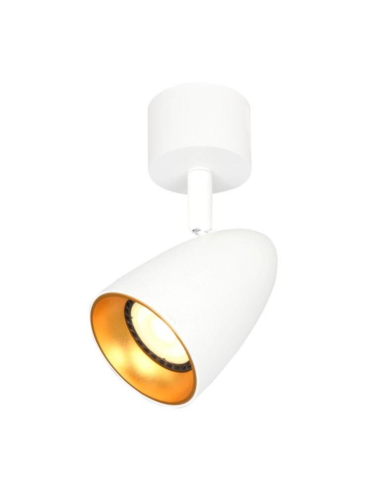 Italux Tino Reflektorek/Spot 1xGU10 10W Biały, złoty SPL-36748-1R-WH-GD