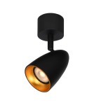 Lampy sufitowe regulowane - spoty - Italux Tino Reflektorek/Spot 1xGU10 10W Czarny, złoty SPL-36748-1R-BK-GD - product 1