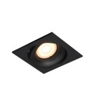 Lampy podtynkowe kwadratowe - Italux Ponar Sufitowa Podtynkowa 1xGU10 10W Czarny piaskowany DL-26451-GU10-BK - product 1